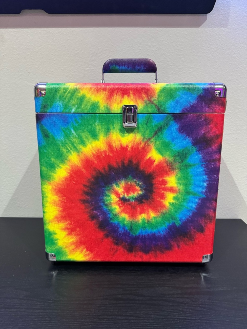 Tie-Dye Vinyl Storage Box with Handle - Multicolor